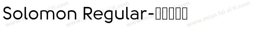 Solomon Regular字体转换